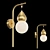 Modern Brass Wall Lamp 3D model small image 2