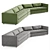 Harvey Probber Sectional Sofa: Modern Elegance for Your Home 3D model small image 1