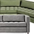 Harvey Probber Sectional Sofa: Modern Elegance for Your Home 3D model small image 2