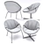 Compact Comfort: Lily Easy Chair by Modus 3D model small image 2