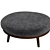 Luxury Round Leather Ottoman by Strick & Bolton 3D model small image 3