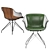 Sleek Wire Dining Chair 3D model small image 1