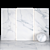 Elegant Borghini White Marble: Versatile Textured Tiles 3D model small image 2