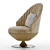 Elegant Kelyfos Swivel Chair 3D model small image 2