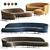 Elegant Serpentine Sectional Sofa 3D model small image 1