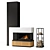 Elegant Fireplace with Stylish Set 3D model small image 1