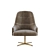 Richmond Beige Swivel Armchair - Stylish and Comfortable 3D model small image 1