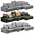 Luxurious Verzelloni Holden Leather Chaise 3D model small image 3