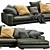 Luxurious Verzelloni Holden Leather Chaise 3D model small image 5