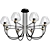 Elegant Ilona Chandeliers Set 3D model small image 3