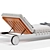 Luxury Atlantic Flexform Sun Lounger 3D model small image 4