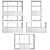 Ikea Kallax Set: Versatile White Shelving Solution 3D model small image 1