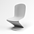 Sleek Lucite Zig-Zag Chair 3D model small image 2