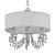 Glamour Chrome Chandelier: Hampton 5 3D model small image 2