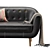 Rotterdam Tesla Black Sofa 3D model small image 4