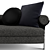 Elegant Minotti Mattia Lounge Sofa 3D model small image 4