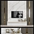 Modern TV Wall Set with 55" TV 3D model small image 1