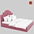 Elegant Carriage Coupler Bed 3D model small image 1