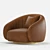 Elegant Swivel Leather Chair: Brice by Eichholtz 3D model small image 5