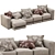 Modern Lewis Sofa: Montauksofa Excellence 3D model small image 2