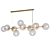 Elegant Brass Glass Chandelier 3D model small image 3