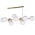 Elegant Brass Glass Chandelier 3D model small image 4