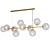 Elegant Brass Glass Chandelier 3D model small image 6