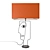 Modern Orange Wire Table Lamp 3D model small image 1