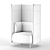 Elegant Buddy Hub Armchair 3D model small image 6