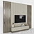 Modern TV Wall Unit with 55" Display 3D model small image 3
