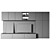 Modern Gray TV Wall Unit 3D model small image 2