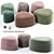 Nature-inspired Leaf Footstool & Pouf 3D model small image 1