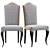 Elegant NEO Cara Hardwood Chair 3D model small image 1