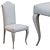 Elegant NEO Cara Hardwood Chair 3D model small image 5