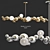 Elegant Bubbly Glass Chandelier 3D model small image 1