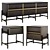 Modern Style Chest of Drawers and Bedside Tables 3D model small image 1