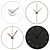 Modern Wall Clock Collection: A Stunning Addition to Your Interior 3D model small image 1