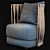 Modern Fabric Sofa Set 3D model small image 2