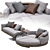 Luxury 2021 Sofa Connery by Minotti 3D model small image 4