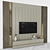 Modern TV Wall Unit with 55" Screen 3D model small image 2