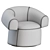 Modern Ruff Armchair - Patricia Urquiola Design 3D model small image 4