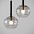 Spiral Glass Pendant Lamp 3D model small image 1