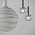 Spiral Glass Pendant Lamp 3D model small image 3