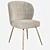 West Elm Greer Upholstered Chair: Chic Comfort for Your Dining Space 3D model small image 1