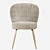 West Elm Greer Upholstered Chair: Chic Comfort for Your Dining Space 3D model small image 4