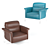 Elegant Amabile Chair 3D model small image 5