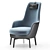Elevated Comfort: Flexform Guscioalto Lounge Chairs 3D model small image 4