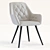 Elegant Gray Velvet Chair 3D model small image 3