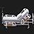 Advanced ICU Bed: Futuristic Rigged Hospital Equipment 3D model small image 7