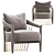 Elegant Dorothy Armchair: Timeless Design 3D model small image 2